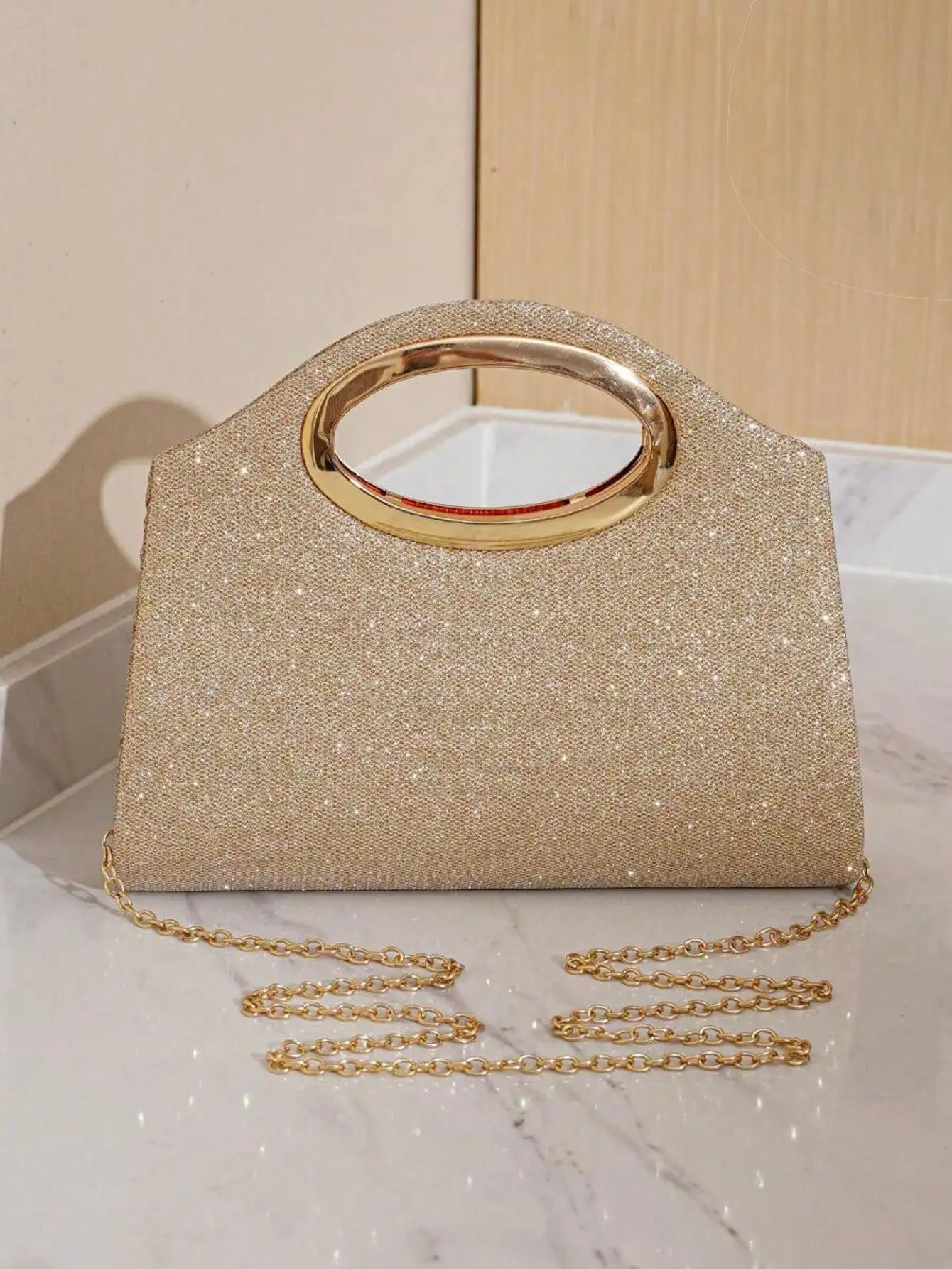 حقيبة دلو خفيفة الوزن من حجر الراين واللؤلؤ الصناعي - أنيقة وهادئة للحفلات والعشاء والعروس #6