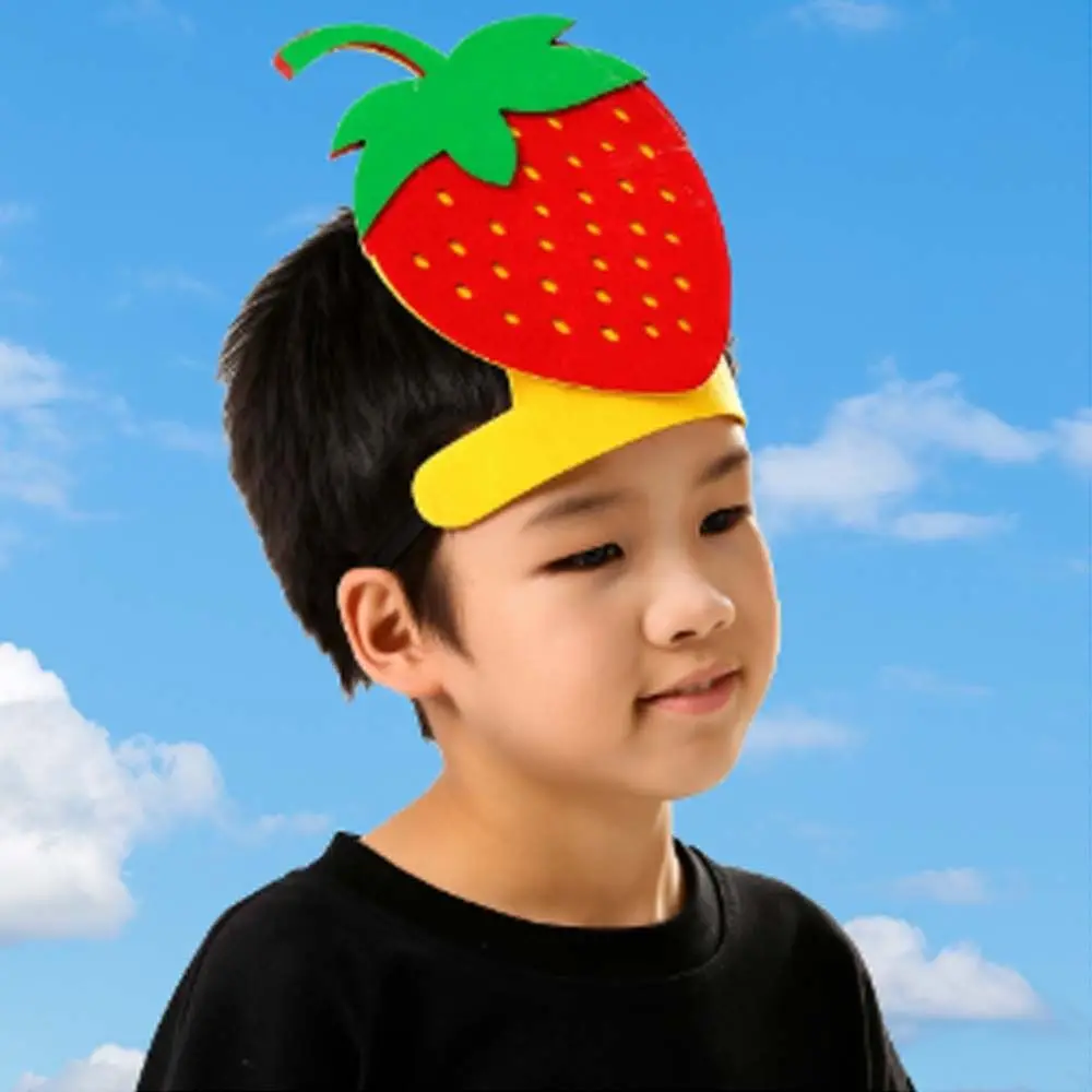 

Cloth Cartoon Fruit Headband Elastic Funny Creative Headdress for Personalized Colorful Kindergarten Performance Headwear