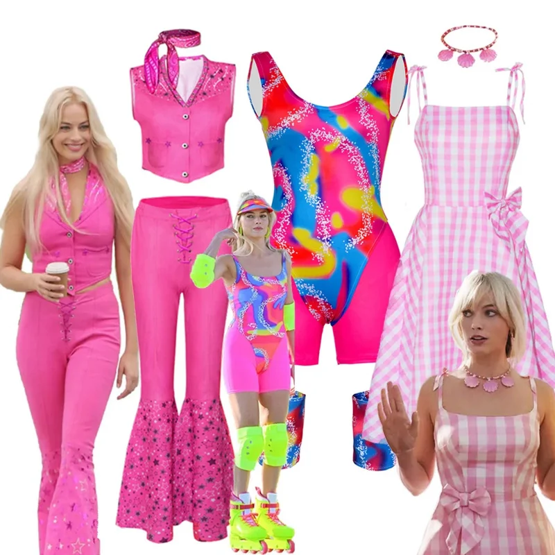 

Bear's Den Adult kids size Margot Robbie's Hot Starry and Pants Set Bar Pink Cowgirl Live Action Movie Cosplay Co New 2025