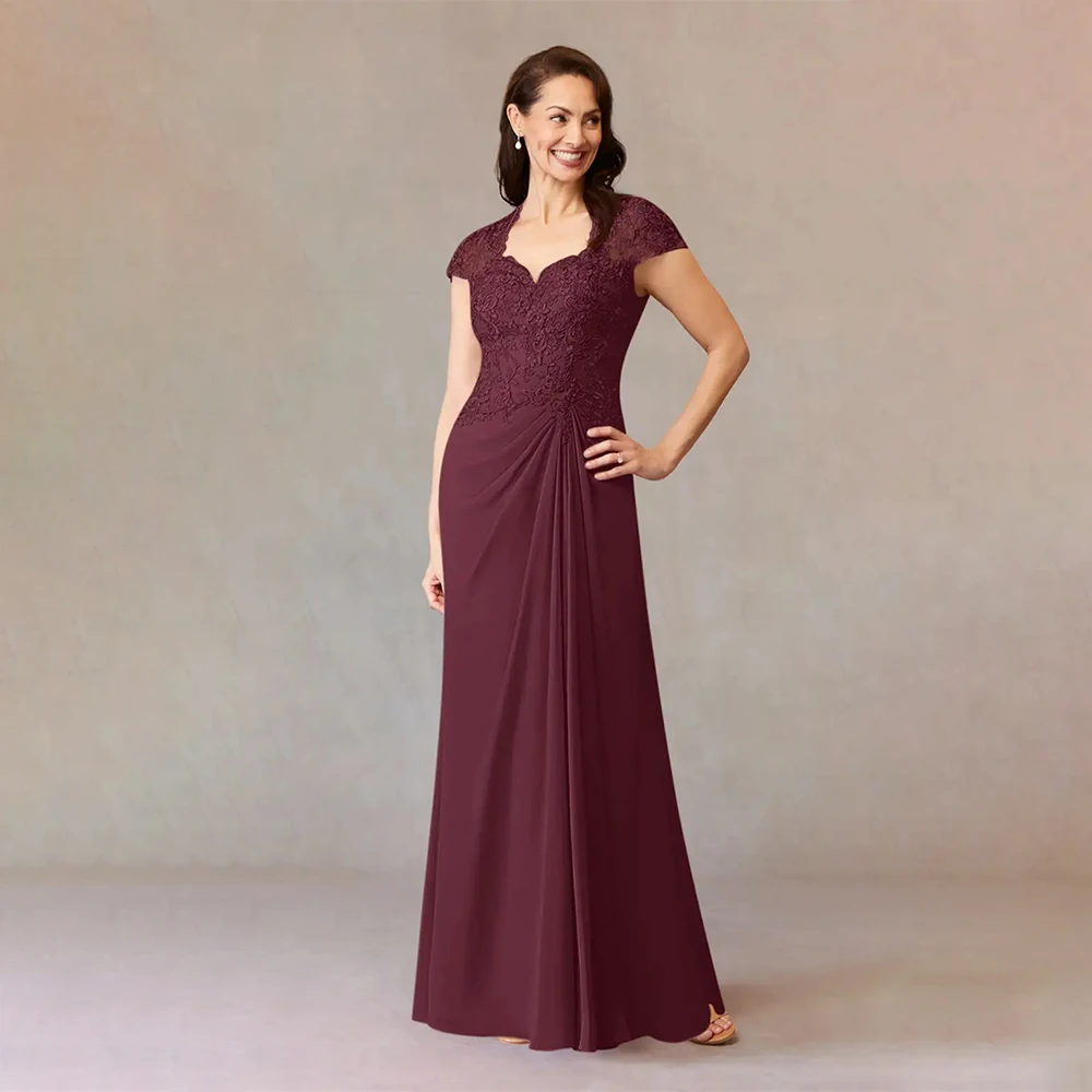 

2025 New Mother Of Bride Dresses Wedding Sleeveless Draped Sweetheart Neck Pleated Applique Mother Dress Formal Evening Gown