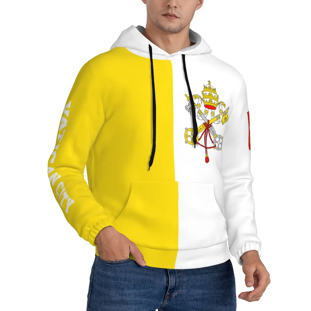 Vatican City 3D Country Flag Print Hoodie Custom Name Number Men Sweatshirt Women Hip Hop Streetwear Tracksuit Clothing