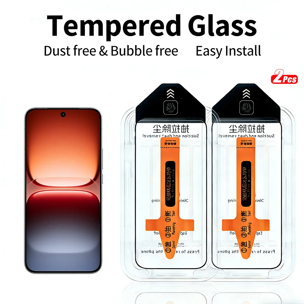 

2pcs Tempered Glass for Vivo iQOO 15R 15 Ultra 13 12 iqoo Z11 Turbo Z10 Turbo Pro Z10x Screen Protector Dust-free Easy Install