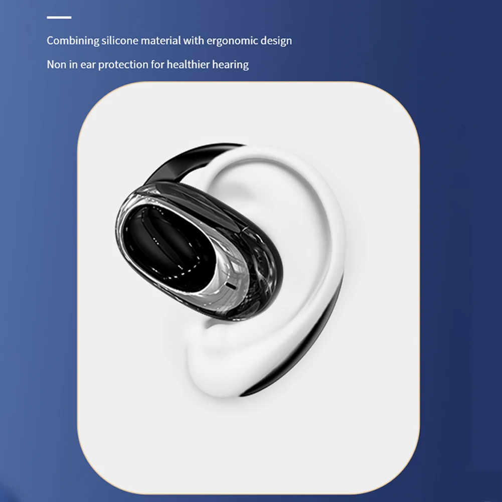 Écouteurs sans fil avec étui de chargement, écouteurs, casque à oreille ouverte BT 5.4, écran tactile, sports, entraînement, course à pied