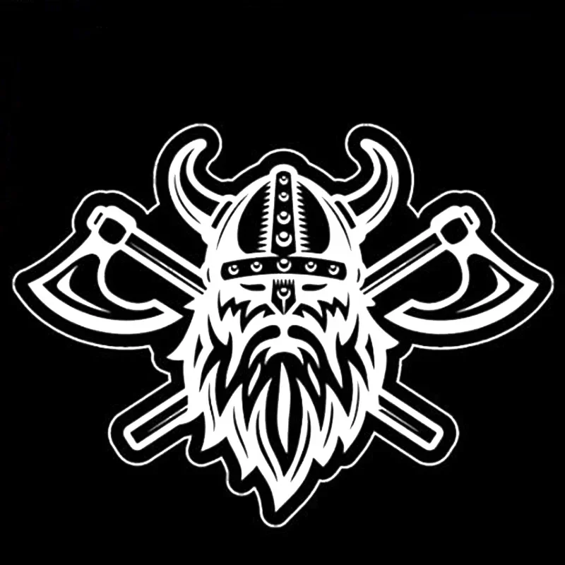 Personality Viking Beard Warrior Sticker Accessories Car Motorcycle Exterior Accessories Waterproof Vinyl Decal, 10cm