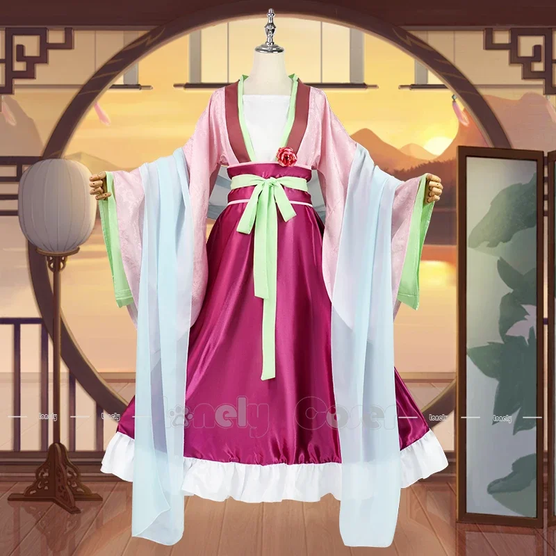 Anime The Apothecary Diaries Maomao Cosplay Costume Hanfu Antiquity Uniform Necklace Earrings Hairpins Halloween Girls Women