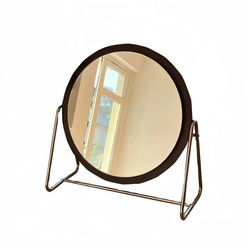 

Medieval French style, makeup mirror retro Internet celebrity with lamp, homestay small apartment dressing mirror
