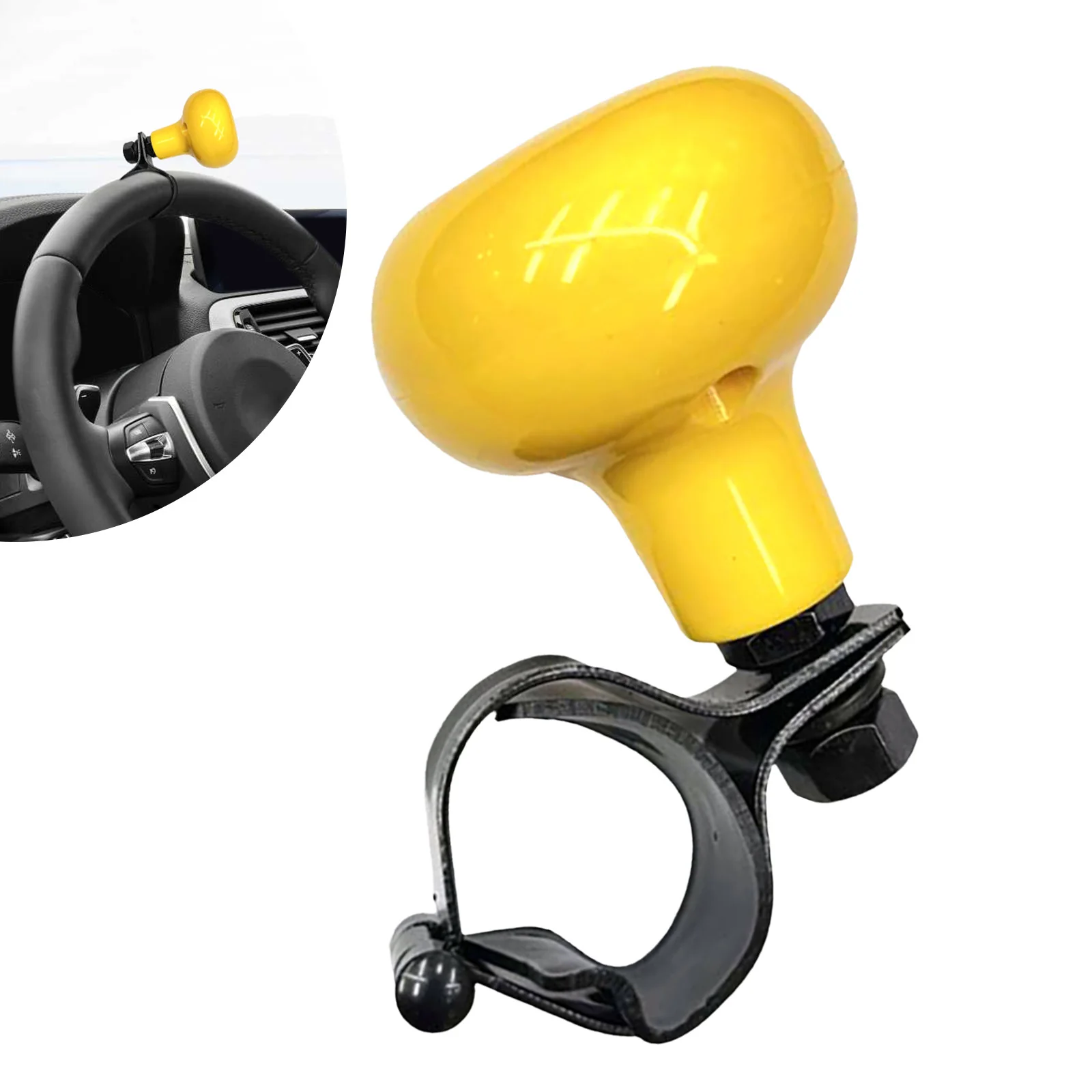 

Универсальное Автомобильное рулевое колесо, ручка управления, противоскользящий портативный Спиннер, ручка поворота для газонокосилки, экономичный зажим для поворотного колеса