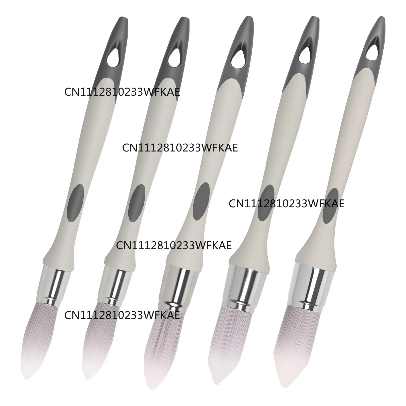 5Pcs Painting Wall Brushing Interior Concealed Edge Trimming Color Separation Paint Brush Edger Tool Handheld Round Paint Brush
