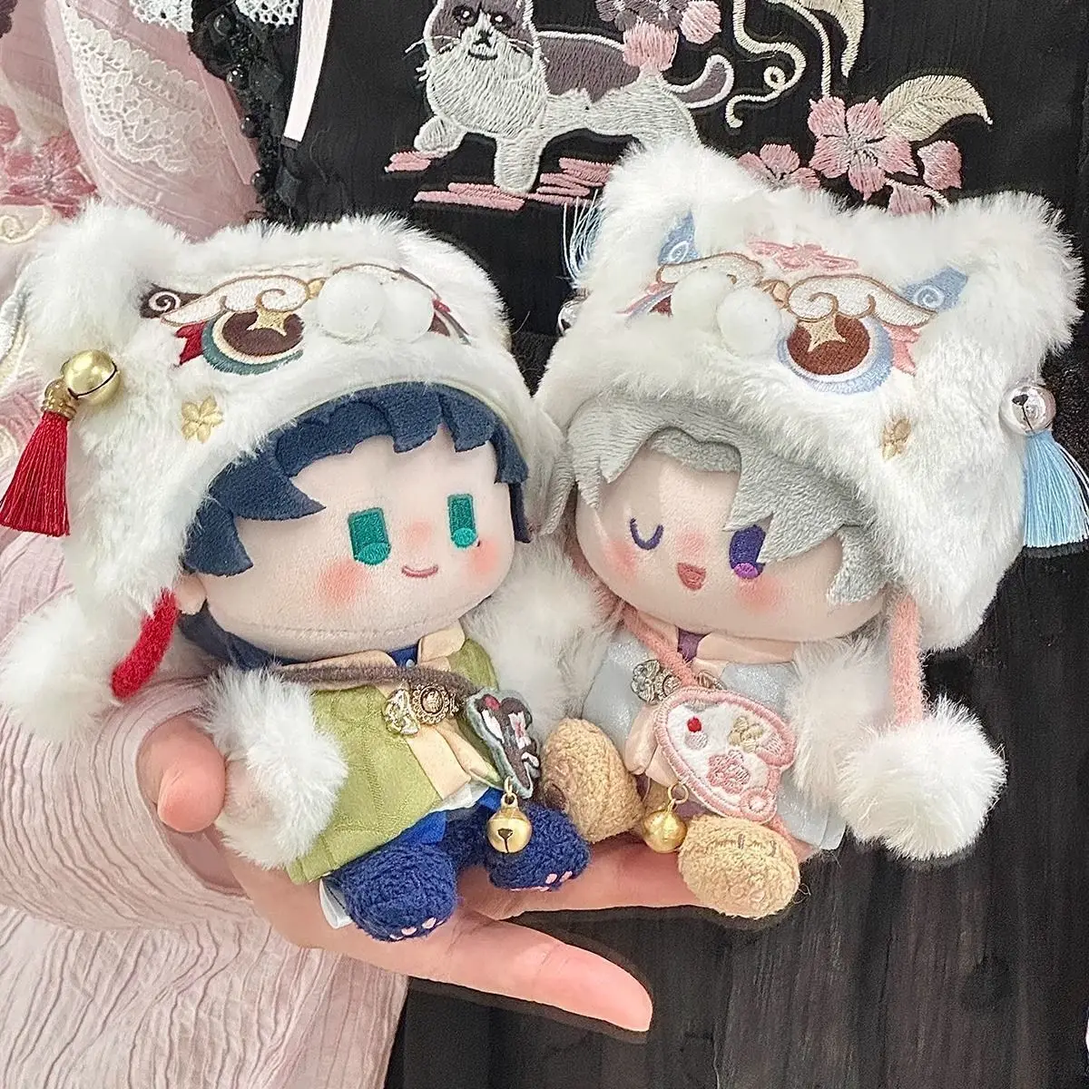 10 cm chinesischer Stil Puppenkleidung Neujahr Grußkleidung Plüschpuppe Cosplay Dress-up Kleidung süße Puppe ‎ Accessoires Weihnachtsgeschenke