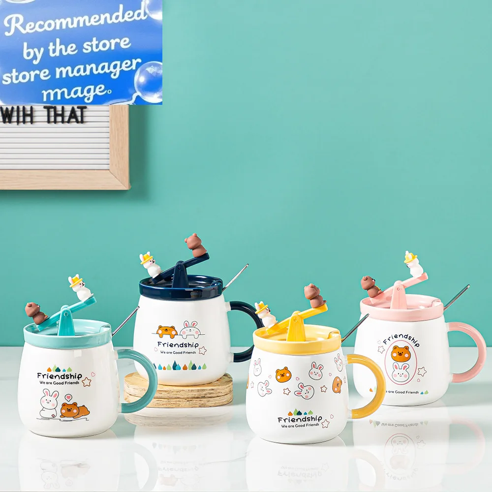 

Ceramic Seesaw Cute Cartoon Mug Coffee Cups and Mugs Mug for Tea Cup Funny Drinkware Kitchen Dining Bar Home Garden