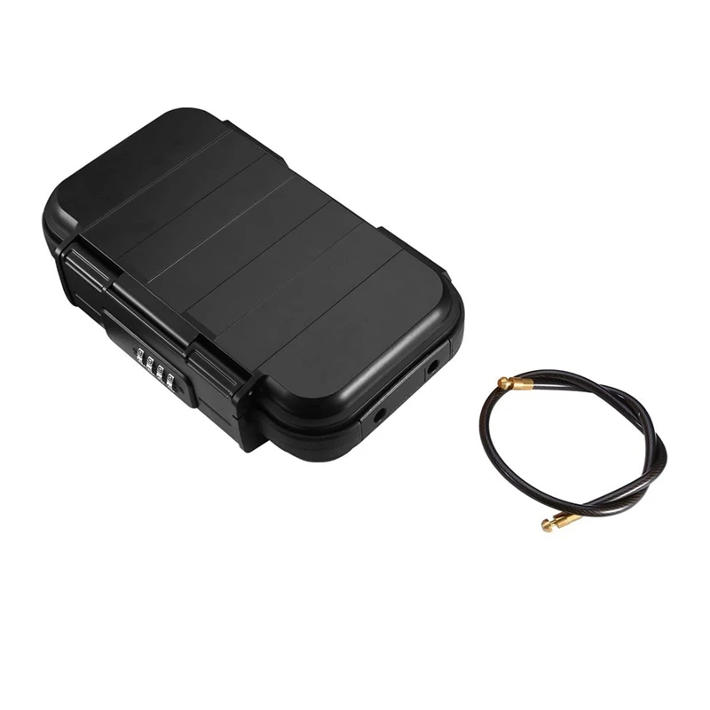 Scatola portaoggetti portatile cassaforte da spiaggia serratura a combinazione a 4 cifre con scatola da spiaggia antifurto in filo di acciaio sport