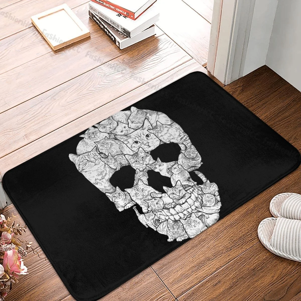 Halloween Ghost Fear Pumpkin Anti-Slip Doormat Living Room Mat Cat Skull Floor Carpet Welcome Rug Indoor Decor