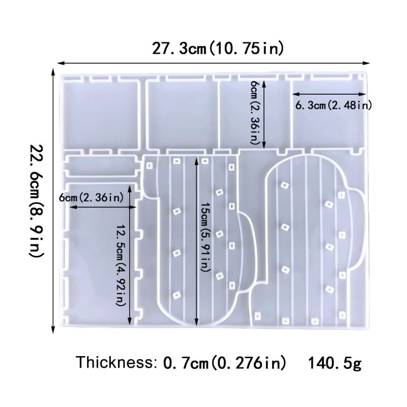 Display organizador rack resina molde cristal epóxi molde ornamentos desktop molde r3mc