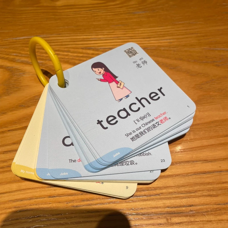 

Kids' English Word Flashcards - Early Learning Alphabet Cards with Portable Snap Rings (Preschool-Primary)
