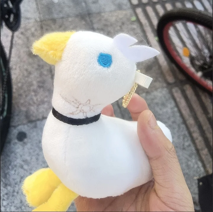 NeiKos496 Khaslana Phainon White Goose Plush Pendant Stuffed Doll Key Chain Phone Strap Decor Gift For Kids