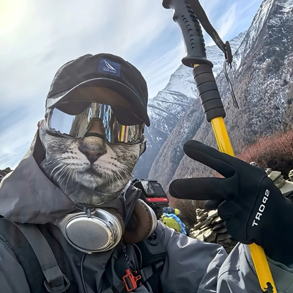 

3D Cat Design Cycling Face & Neck Shield – Breathable Quick-Dry Helmet Liner