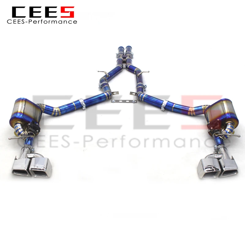 CEES Performance Titanium Valvetronic Exhaust Pipes Exhaust Catback for Mercedes-Benz CLS350 2.0T 2018-2023 Titanium Exhaust