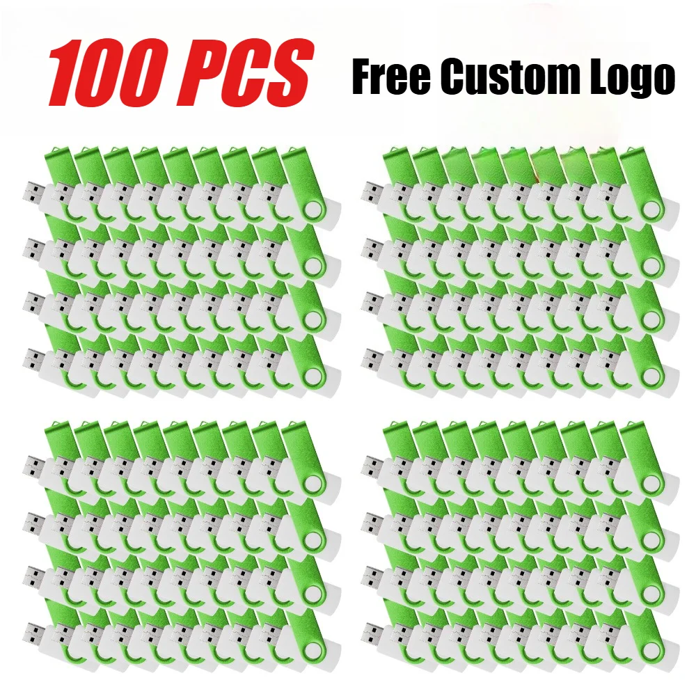 100pcs/lot Free Custom Logo 2.0 Flash Drive 16GB 32GB 64GB Pen Drive USB Wedding Memory Stick 8GB 4GB Business gift Pendrive