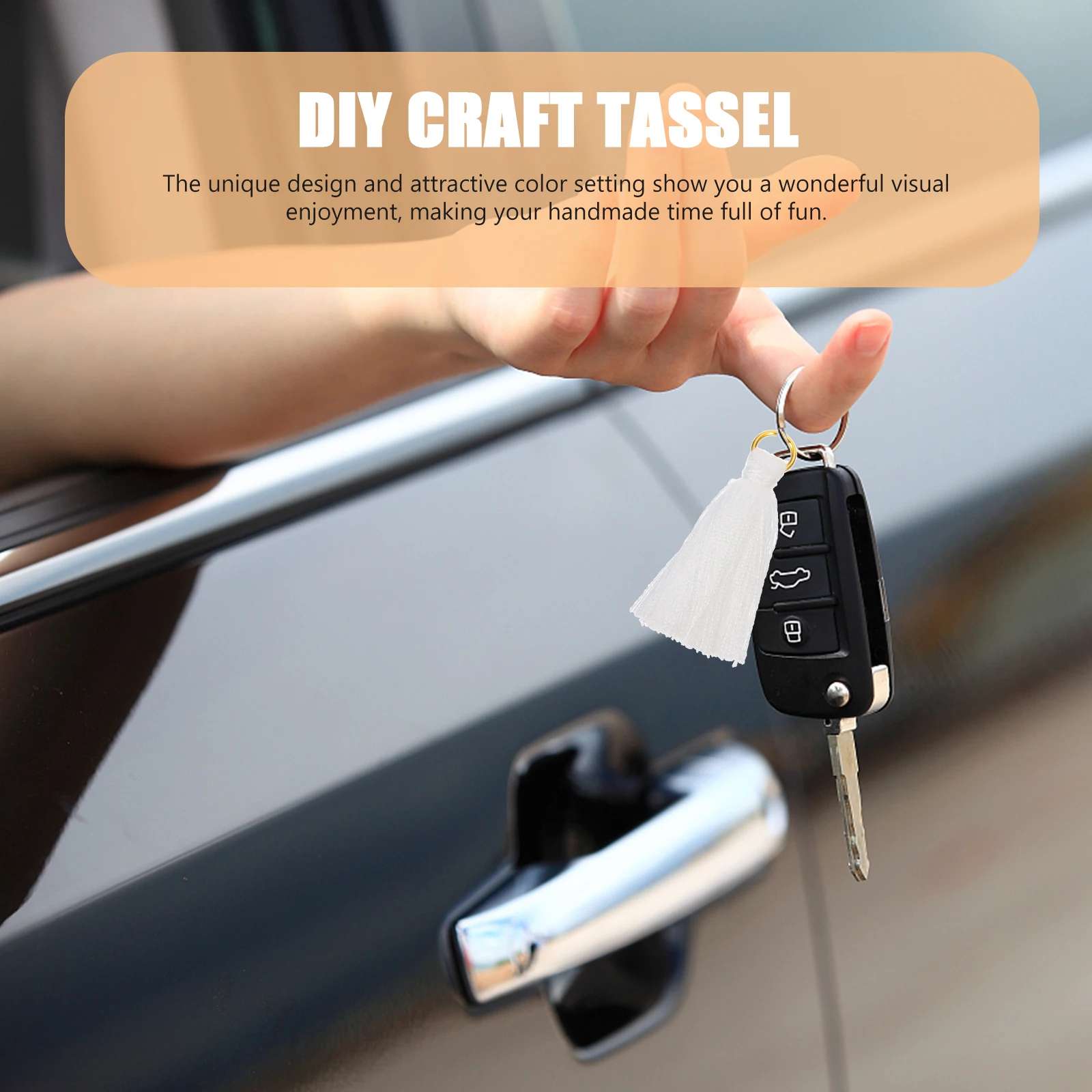 

100 Pcs Mini Polyester Tassels DIY Craft Accessory Elegant Hanging Decorative Bookmark Key Ring Pendant Phone Jewelry