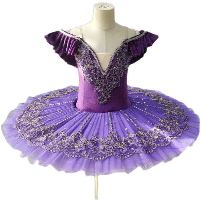 Novo vestido de balé infantil dança gaze meninas cisne lago desempenho ballet tutu