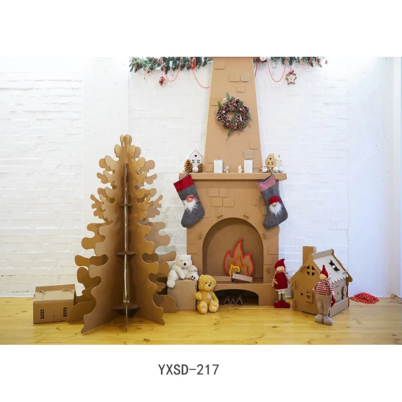 Рождественский фон для фотосъемки в помещении, камин, детский портретный фон для фотостудии, реквизит 21712 YXSD-07