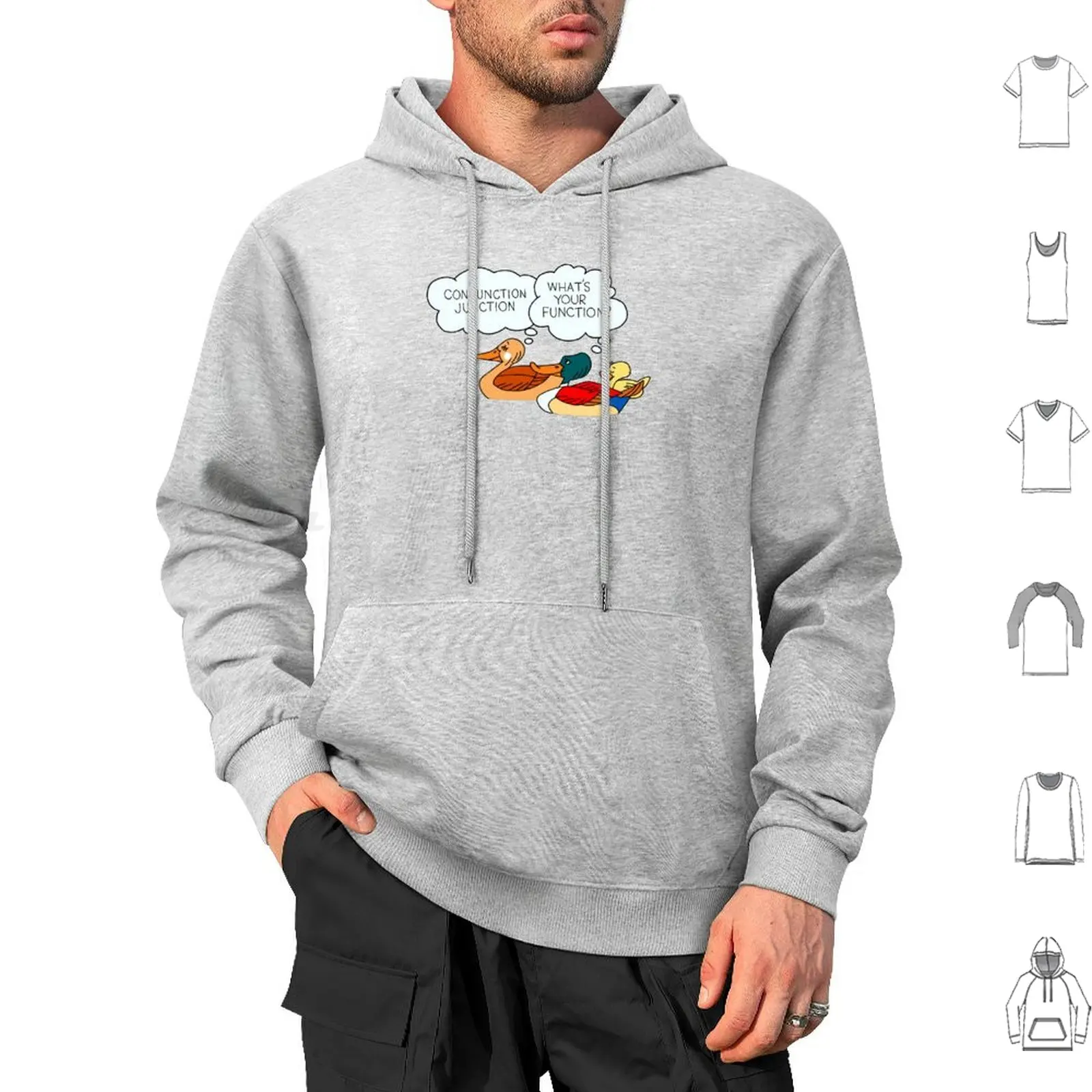 Conjunction Junction-Ducks Hoodies Long Sleeve Schoolhouse Saturday Morning Cartoons Cartoon Cartoons Animation