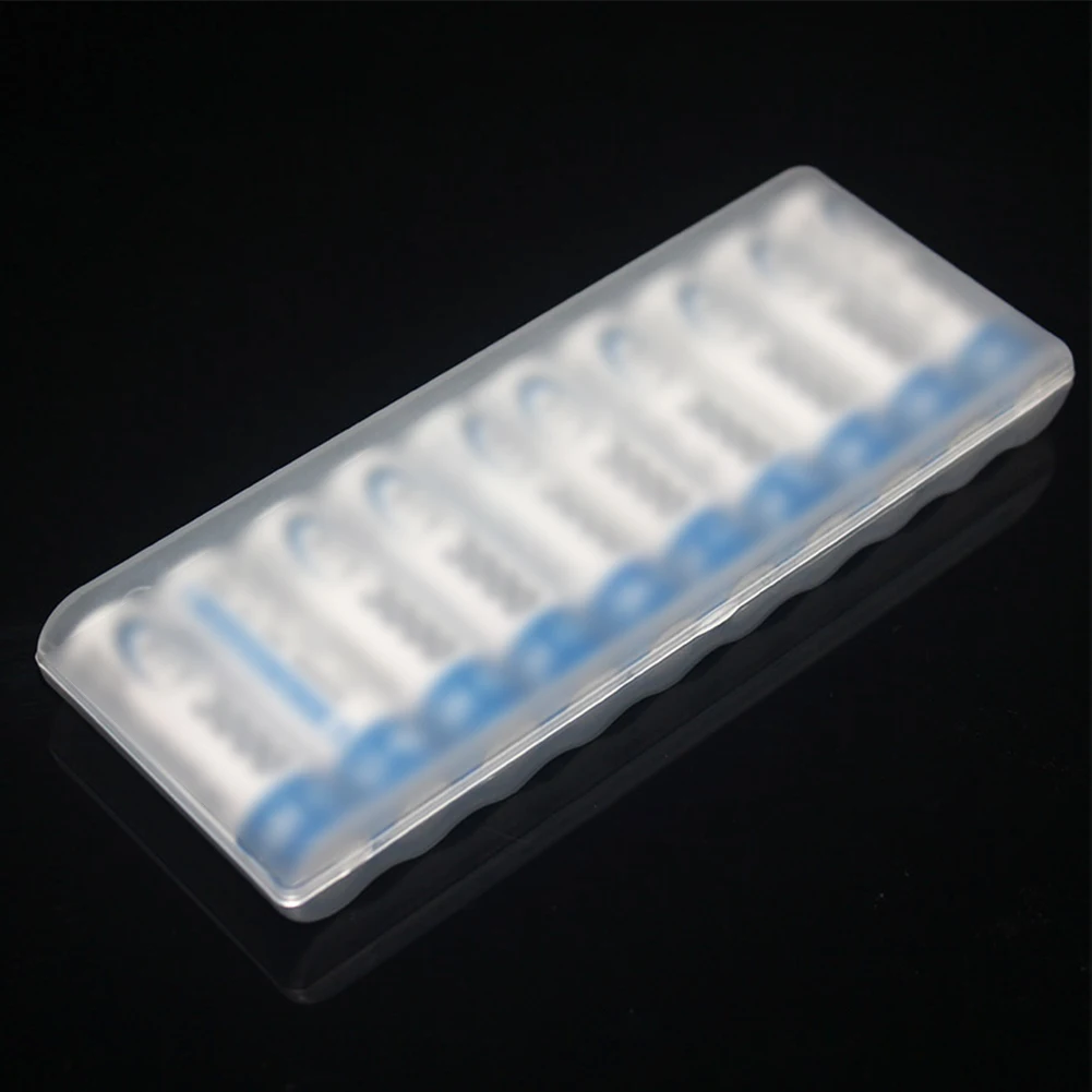 10 Slot Transparent White Plastic Battery Storage Box Hard Container Holder Case For AAA/AA Battery Organizer Accessories