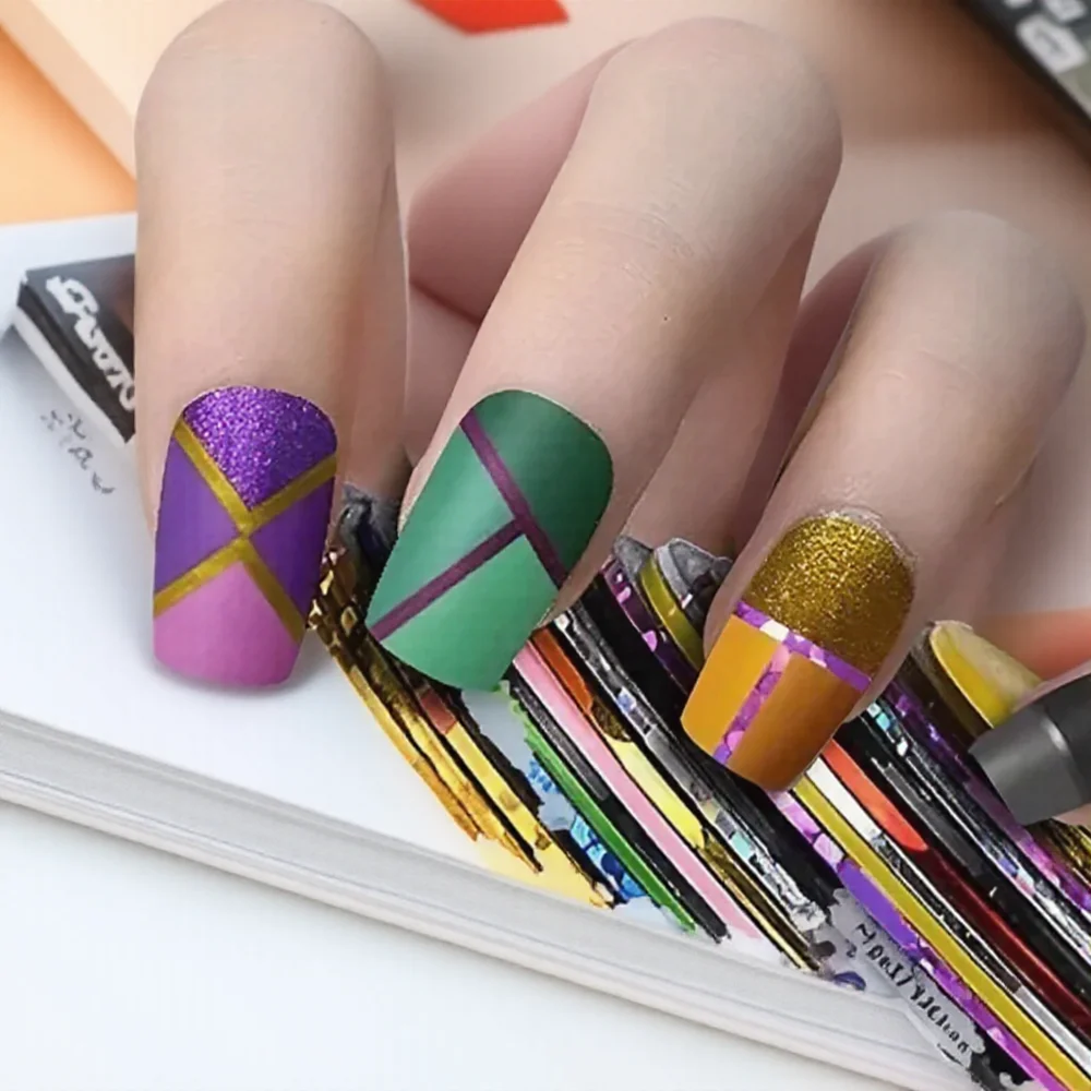 10 قطع مختلط اللون مسمار شريطية احباط نصائح مسمار الفن زينة الشارات مجموعة DIY 3D مسمار الفن لوازم #1