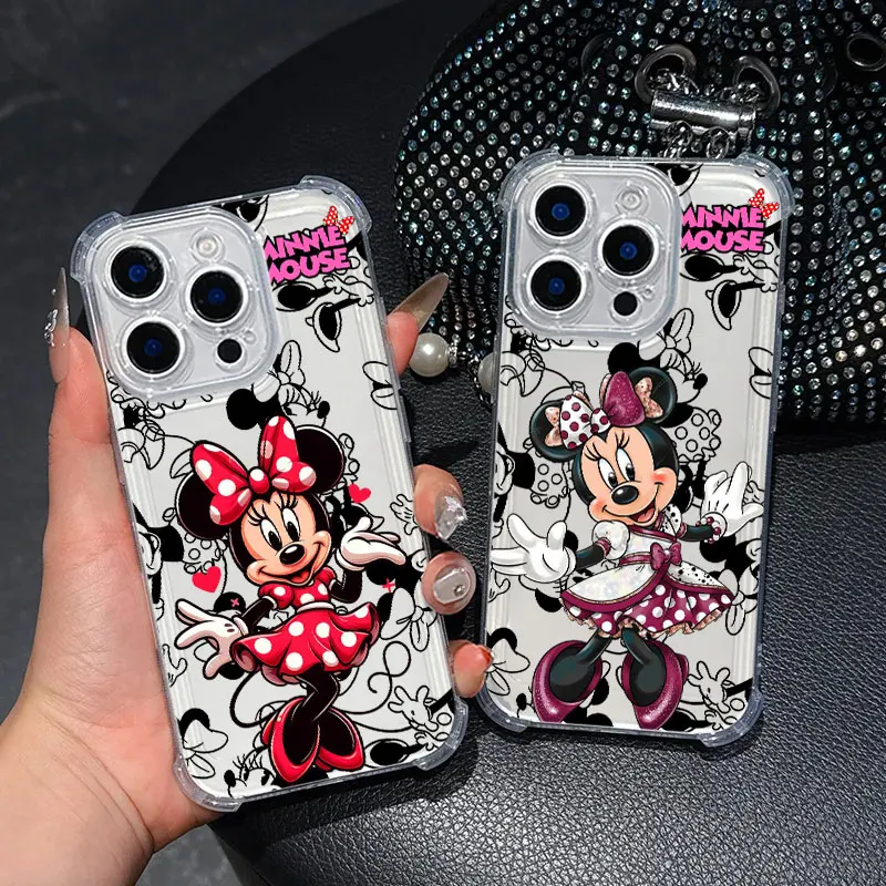 Disney Minnie Mouse Case For Samsung Galaxy A17 A37 A57 A07 A56 A26 A36 A06 A16 A55 A35 A25 A15 A05 A54 A52 A34 Soft Clear Cover