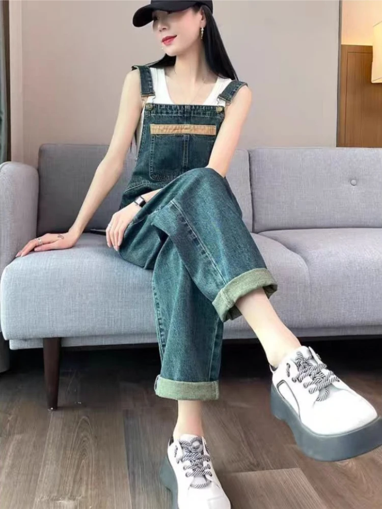 

​Women's Workwear Jumpsuit Denim 2026 New Loose Fit Stretch Waist Youthful Basic Design Multi Occasion​