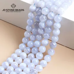 Natural Stone Purple Agate Round Loose Gemstone Bead 6 8 10mm Pick Size For Jewelry Making Necklace Bracelet Accessory 15