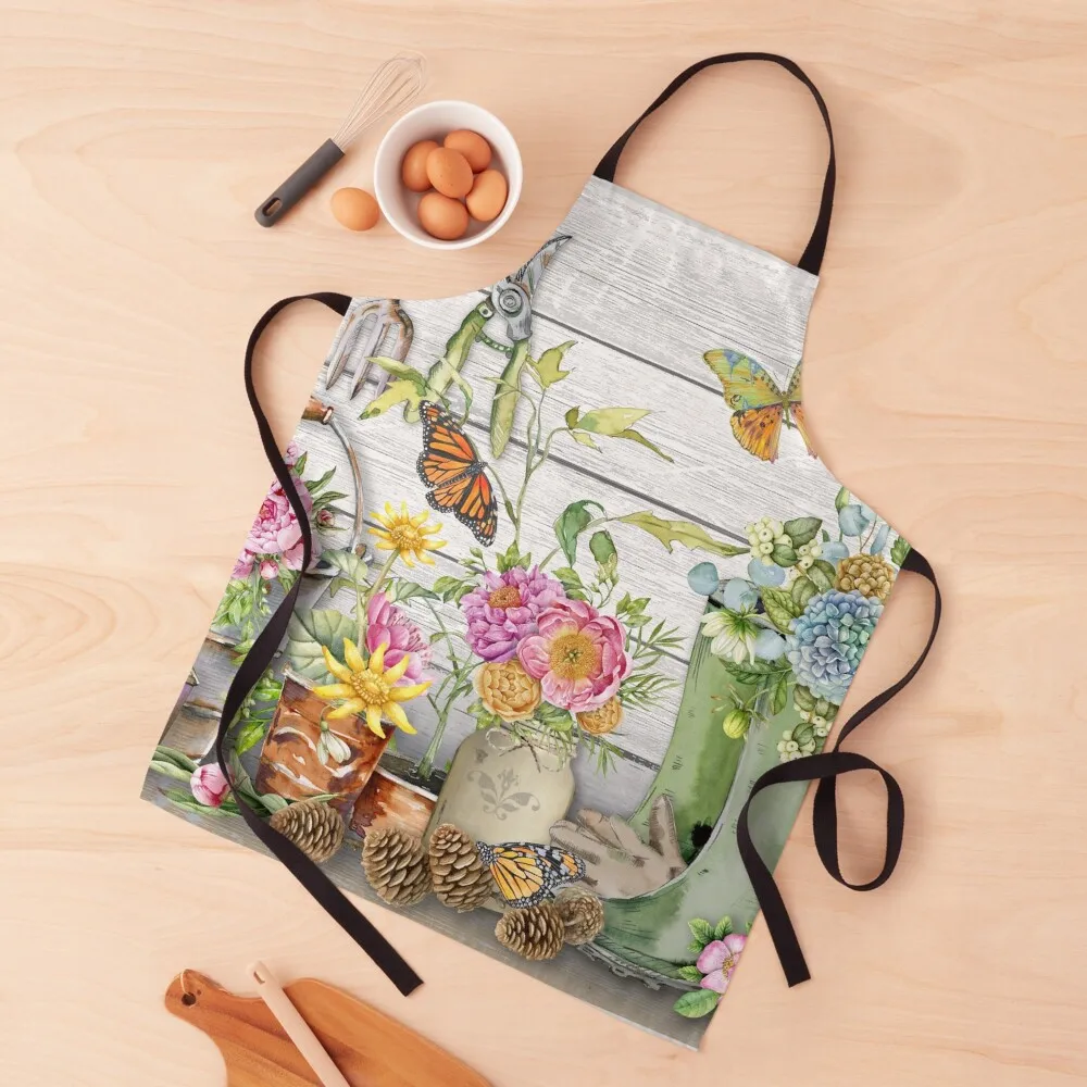 

Garden Tool Shed Apron restaurant accessories Waterproof Kitchen For Women Apron