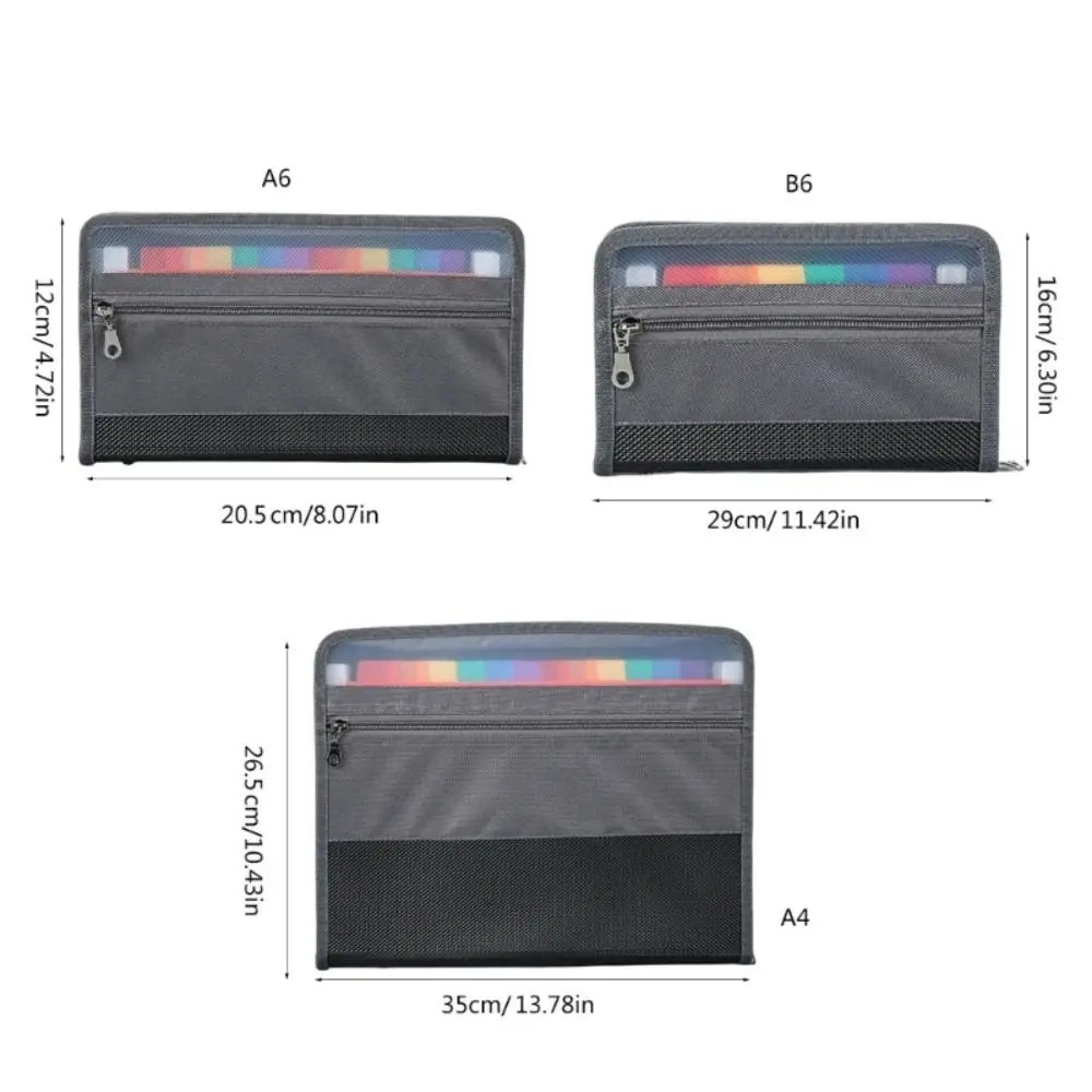 Durable Waterproof Expanding Folder Safe Storage 13 Pocket File Folder Wear Resistant Large Capacity Document Bag Coupons