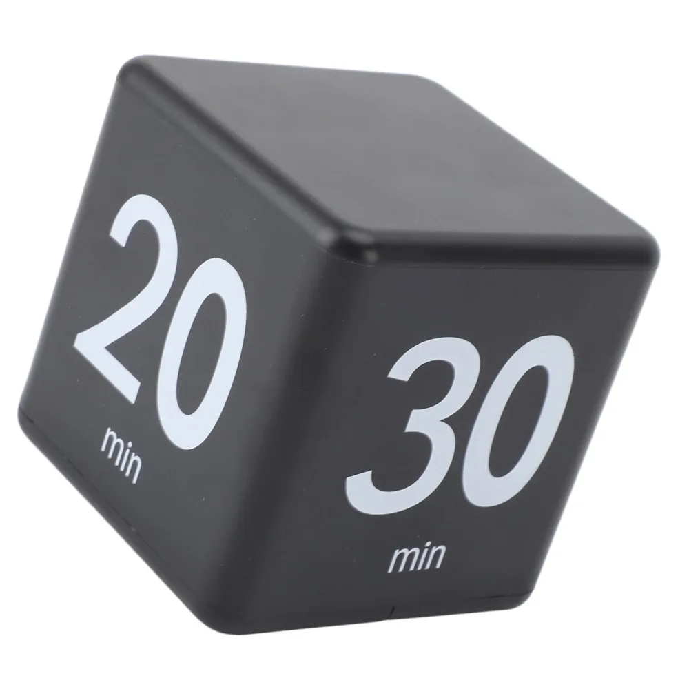 ABS Flip Timer Gravity Sensing Black Red Countdown Timer 15 20 30 60 Minute Preset Digital Display Cube Timer