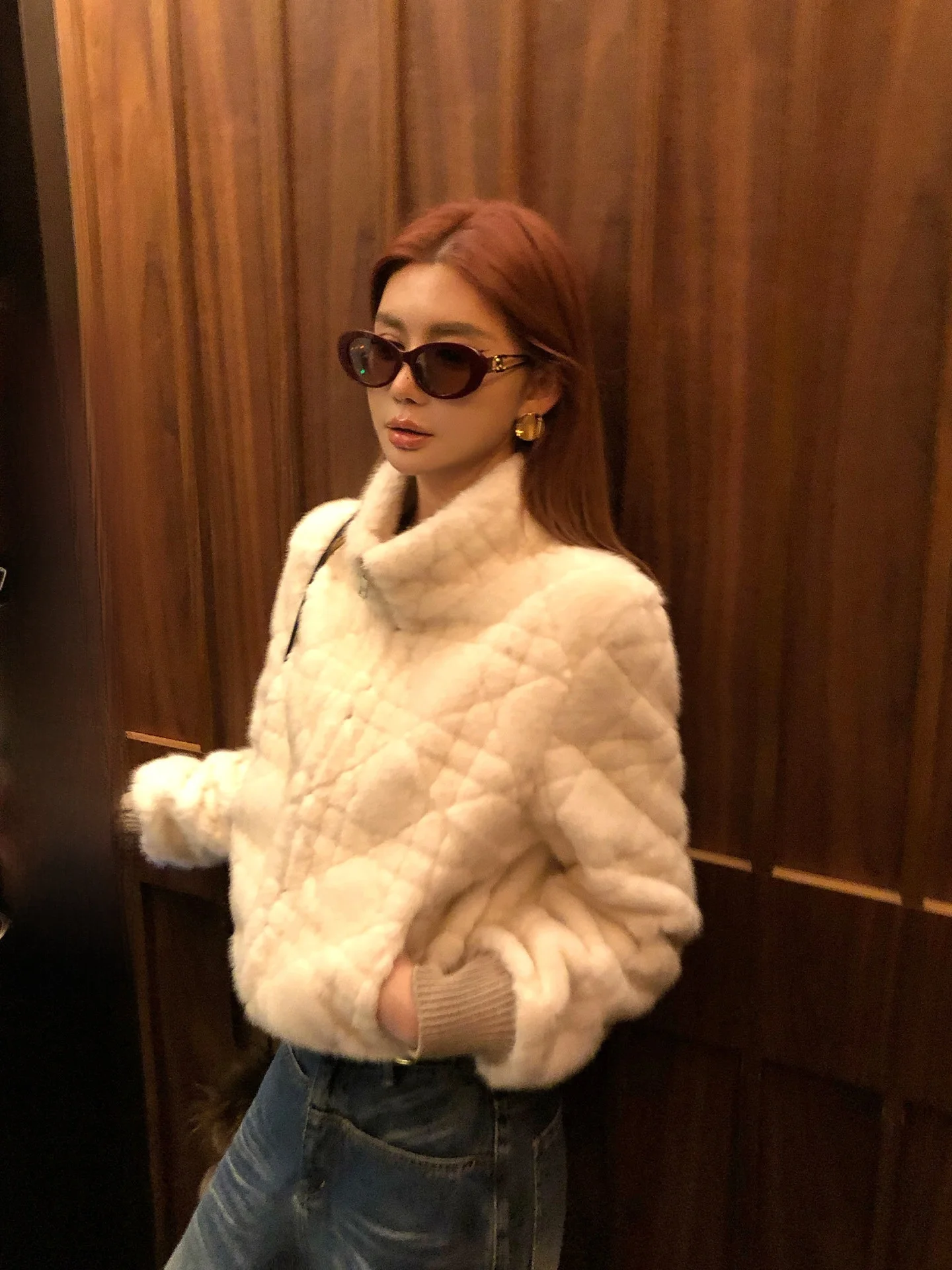 

Куртка Liu Wan Jun: Корейская легкая стеганая теплая куртка с воротником-стойкой и мехом, женская повседневная куртка на молнии