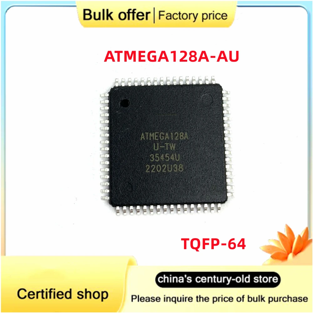 2-10PCS/Lot ATMEGA128A TQFP-64 ATMEGA128A-AU ATMEGA128A-AUR microcontroller IC Chip