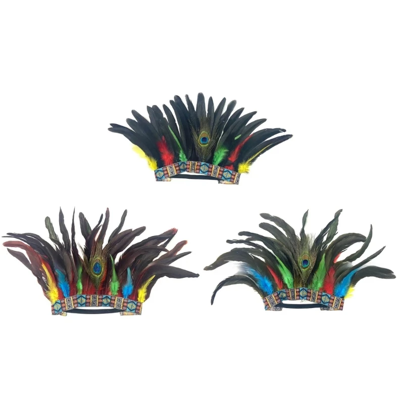 

Indian Headband MardiGras Festival Celebration Headwear Party Hairbands Dropship