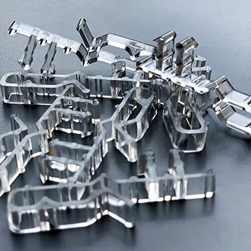 

12pcs Curtain Accessories Valance Clips for Window Blinds Replacement Lightweight Clear Blind Clamps Hardware