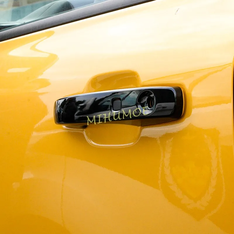 

Smart Keyhole Door Handle Cover Trim For Ford Ranger Everest 2024 2025 Glossy Black Styling Car Exterior Accessories