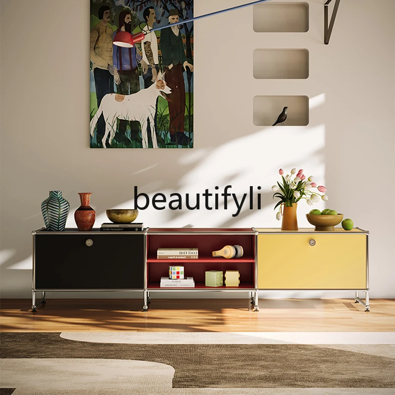 

Medieval USM TV Cabinet Stainless Steel Dopamine ins Floor Cabinet Living Room, Storage Side Cabinet