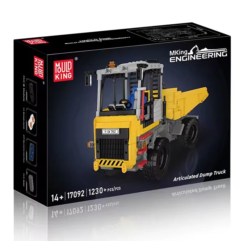 

New Mould King 17092 Technical Articulated Dump Truck Model Building Blocks Kits Remote Control Bricks Toys for Adults Kids
