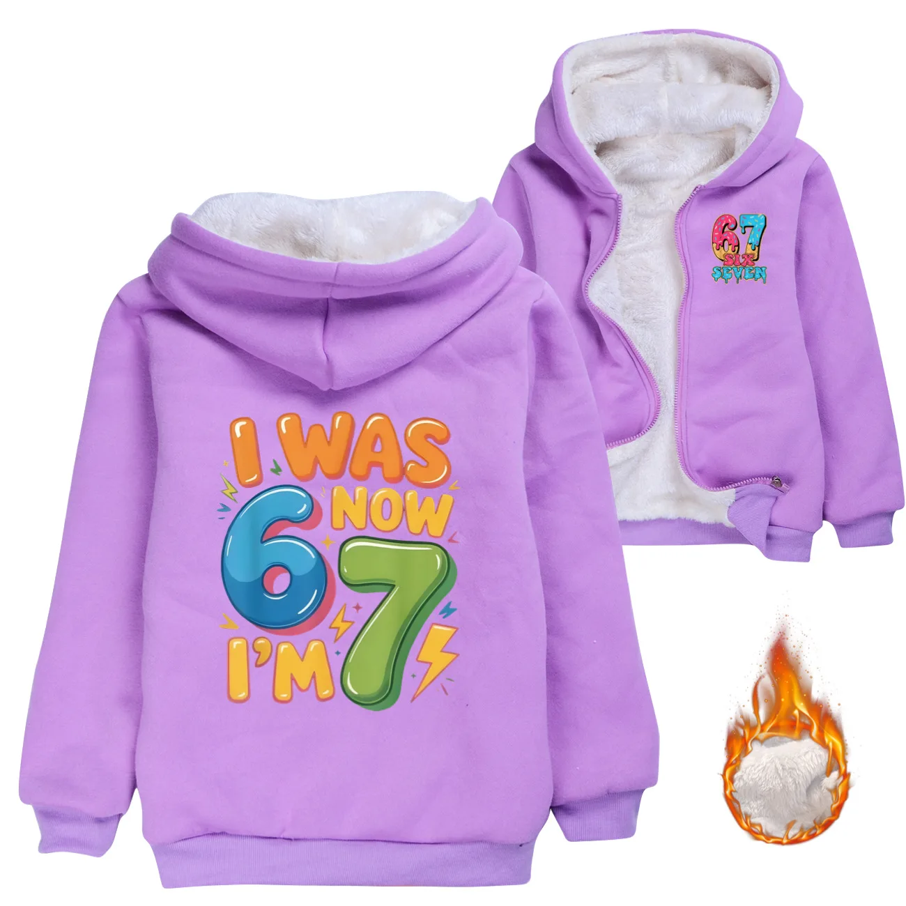 

Зимняя толстовка на молнии для детей и подростков 6-7 лет, унисекс, с капюшоном, пуловер, свитшот, худи, куртка