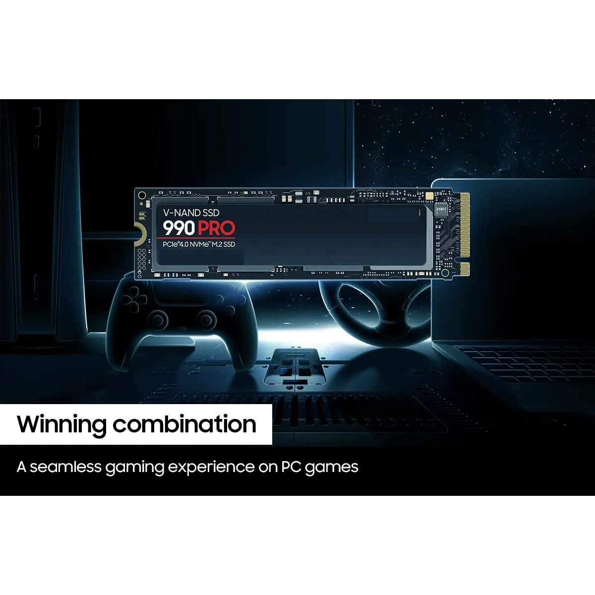 لهاتف سامسونج 990 PRO SSD 1 تيرا بايت PCIe 4.0 M.2 2280 محرك الأقراص الصلبة الداخلي، Seq. قراءة السرعات تصل إلى 7,450 ميجابايت