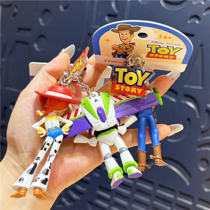 Hot Cartoon Toy Story 5 Buzz Lightyear Woody Jessie Doll Keychain Bag Cartoon Pendant Anime Figure Accessory For Birthday Gifts image 4