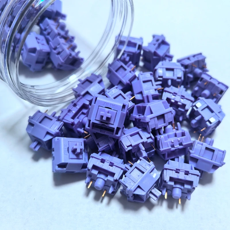 

Механические переключатели Sillyworks Hyacinth V2U HMX Purple Linear, 5-контактные, 45 г, с горячей заменой, предварительно смазанные, для ПК-аксессуаров