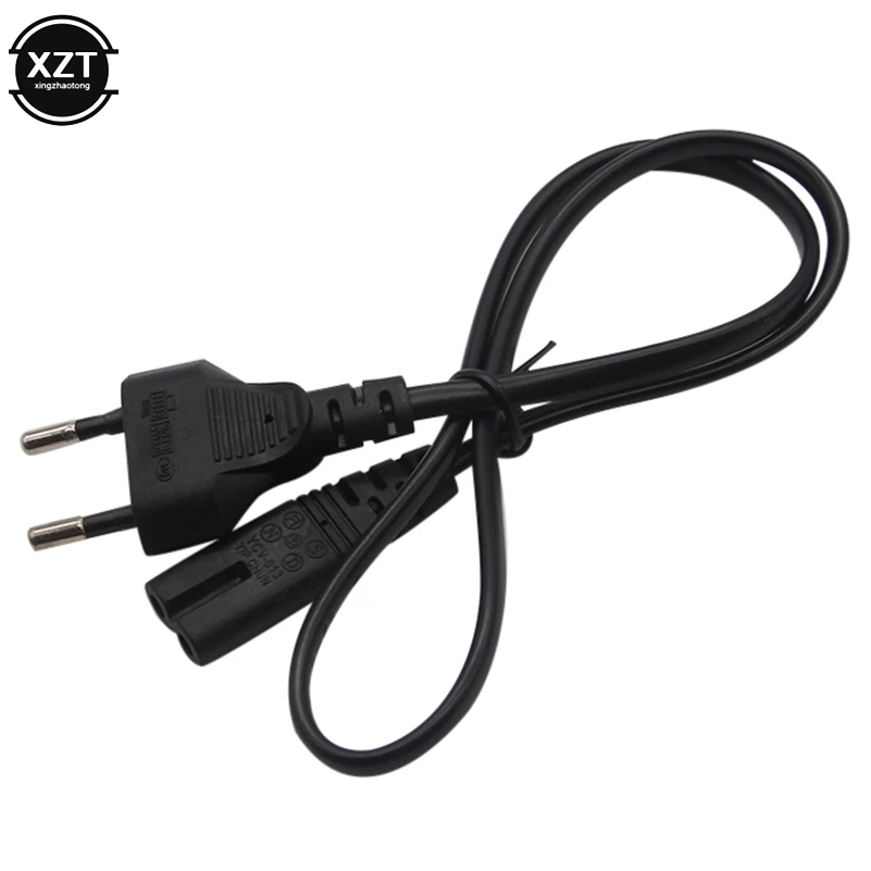 1pc 0.6M 2ft-Prong Pin AC EU US Power Cable High Quality Wire Conductor Power Cord For Desktop Laptop