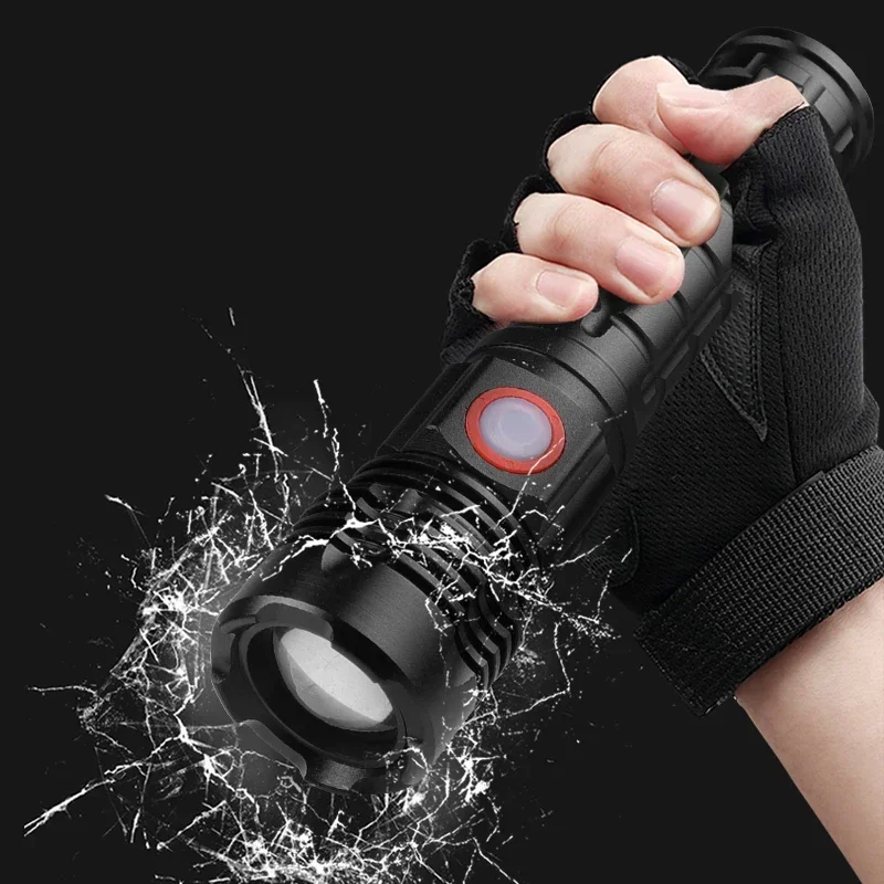 

Мощный фонарь с дальним лучом, телескопическим зумом, для патрулирования, P50, из алюминиевого сплава, с белым светом.