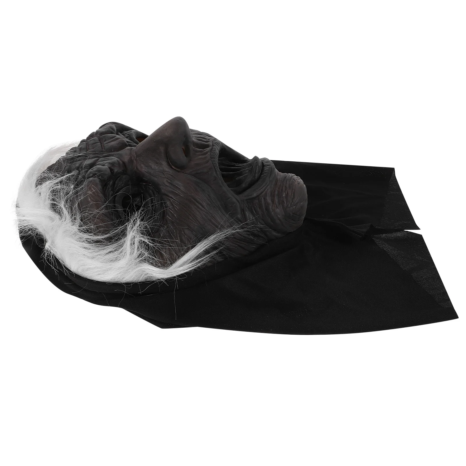 قناع ساحرة واقعي للبالغين لحفلات الهالوين زي مخيف دعامة تنكرية معالج فستان غطاء وجه رعب #5