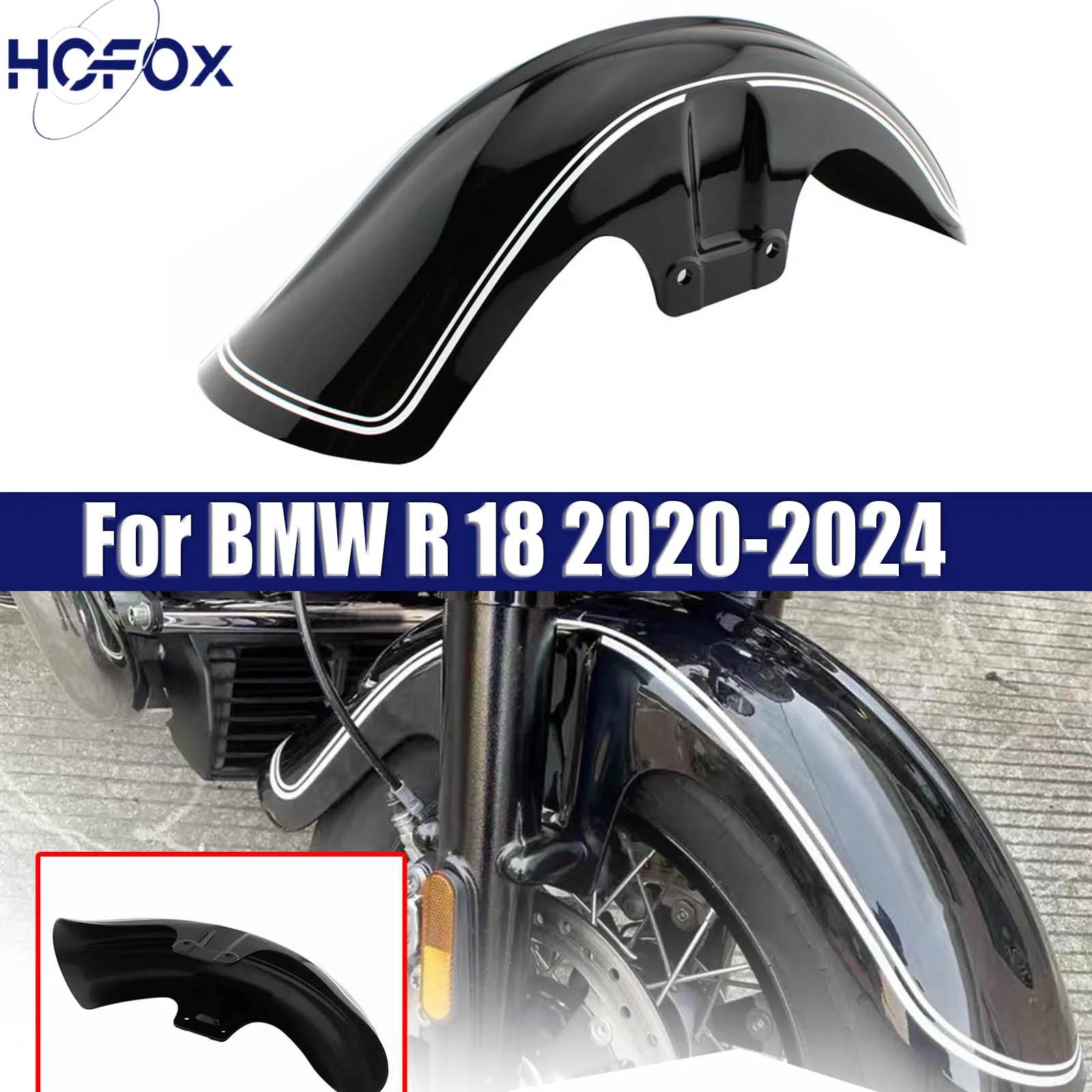 

For BMW R 18 2020-2024 Front Mudguard Kit Motorcycle Front Wheel Fender Replace Parts Durable Mudguard Protector Splash Guard