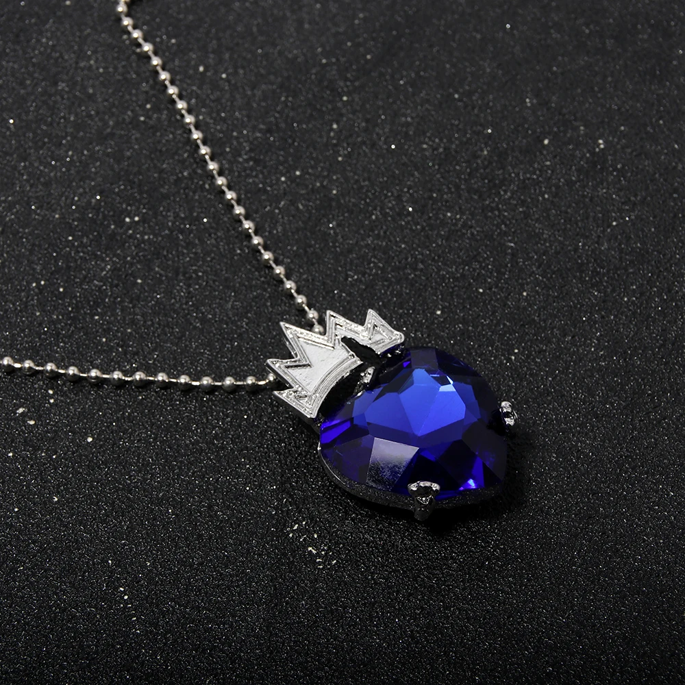 فيلم أحفاد قلادة إيفي الجنية الأحمر القلب تاج قلادة قلادة للنساء مجوهرات اكسسوارات #4